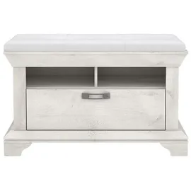 Forte Kashmir Schuhschrank 98,5 x 62 x 46,2 cm weiß