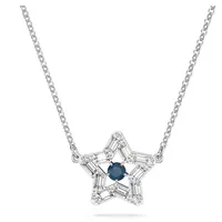 Swarovski Damen Halskette Stella Verschiedene Schliffe, Stern, Blau, Rhodiniert 5639186