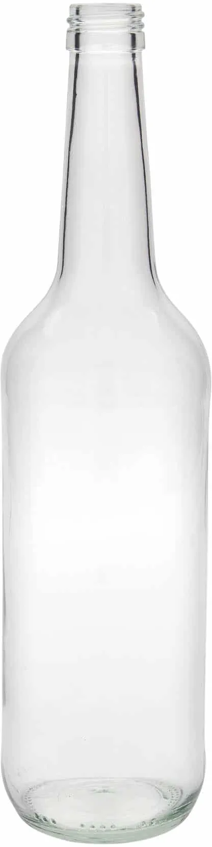 700 ml Bottiglia di vetro a collo dritto, imboccatura: PP 28