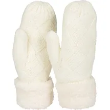 Stylebreaker Fäustlinge Strickhandschuhe Rauten Muster Creme-Weiß Einheitsgröße