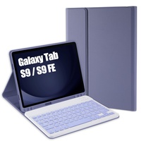 Jeloyutek für Samsung Galaxy Tab S9/ Tab S9 FE 2023 Tastatur Hülle, QWERTZ Layout Magnetisch Abnehmbarer Tastatur mit Hülle für Tab S9 FE 10.9”/ Tab S9 11” SM-X710/X716B/X718U/X510/X516B, Lila