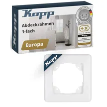 Kopp Abdeckrahmen EUROPA 1-fach Arktisweiß