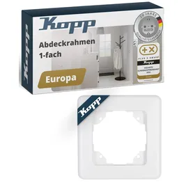 Kopp Abdeckrahmen EUROPA 1-fach Arktisweiß