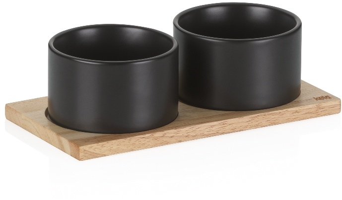 Schalen-Set Gunten Porzellan schwarz 3tlg 23,5x12,0x7,5cm 10,0cmØ