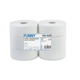 Plock GmbH Jumbo Toilettenpapier 3-lagig 6 Rollen