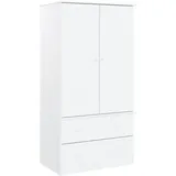 vidaXL Kleiderschrank ALTA Weiß 90x55x170 cm Massivholz Kiefer