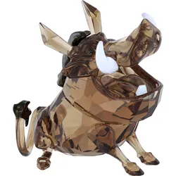 Dekofigur SWAROVSKI "Kristallfigur Sammelfigur The Lion King Pumbaa", weiß (braun, schwarz, weiß), Dekofiguren, B/H/T: 3,95cm x 5,56cm x 5,28cm, Pumbaa, Swarovski Kristall, Swarovski Kristall, B:3,95cm H:5,56cm T:5,28cm
