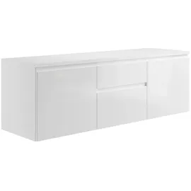 vente-unique Waschbeckenunterschrank hängend 150 x 46 cm Weiß
