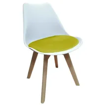 Hti-Living Design-Stühle mit Kunststoffschale und Samt-Sitzki