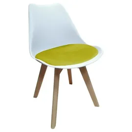 Hti-Living Design-Stühle mit Kunststoffschale und Samt-Sitzki