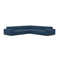 Sofa Dreams Ecksofa Polsterstoff Ecksofa Samt Modern Eckcouch Ibiza L Form Samtsofa Sofa, Loungesofa blau