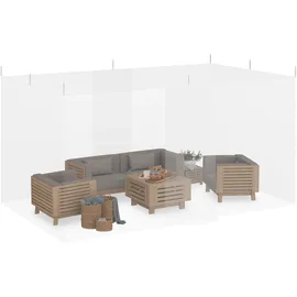 Relaxdays Moskitonetz, 250 x 300 x 500 cm, engmaschiges Mückennetz, Outdoor & Indoor, Insektenschutz, Polyester, weiß