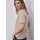STREET ONE Kurzarm Poloshirt mit Streifen Safari beige 36 - 36
