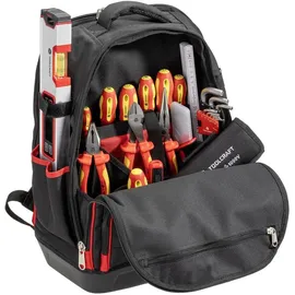 TOOLCRAFT Profi Werkzeugrucksack bestückt 35 x 45 x 23 cm