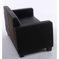 MCW Sofa-Garnitur Couch-Garnitur 2x 2er Sofa Moncalieri Kunstleder ~ schwarz