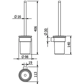 Kludi WC-Bürstengarnitur VELA R Schwarz 1