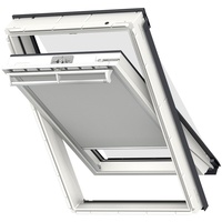 VELUX Vorteils-Set Hitzeschutz Plus DOP Manuell Uni Weiss/Schwarz 1025, 55x78 cm (CK02), Alu-Schiene und Haltekrallen,GGU,Manuell,VELUX
