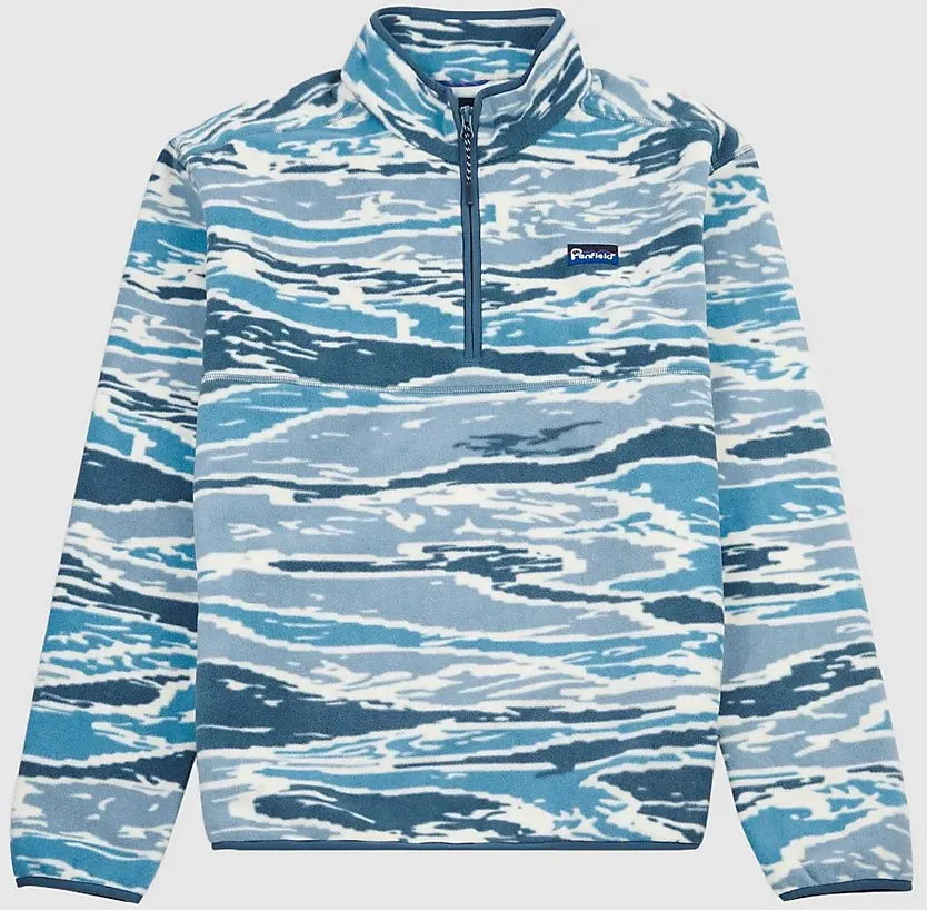 Penfield Bay Jacqaurd Microfleece 1/4 Fleecejacke blue fusion Gr. L