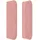vidaXL Kopfteil mit Ohren Rosa 203x16x78/88 cm Samt