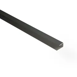 Kovalex® Seitenabschluss Alu, 24x27(42) mm, anthrazit, U-Profil für 20mm WPC-Dielen, nur für die Stirnseiten der Dielen geeignet
