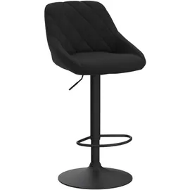 Woltu Barhocker 2er Set, Barstuhl, Gute gepolsterte Sitzfläche aus Samt, Höhenverstellbar, Drehbar, Schwarz - Schwarz