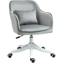 Homcom Massage Bürostuhl Schreibtischstuhl Computerstuhl Drehstuhl Arbeitsstuhl mit Vibrationsfunktion Armlehnen höhenverstellbar Samt 57 x 70 x 78-86 cm