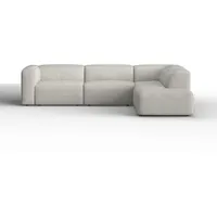 Großes Modulares Ecksofa Moved XL - Rechte Ecke, Farbe: Diosa 01 (Weiß-Beige)