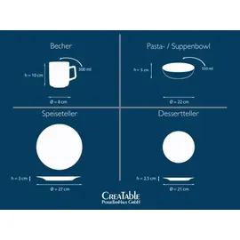 CreaTable Vesuvio Kombiservice 24-tlg. schwarz