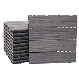 Mendler WPC Bodenfliese HWC-E19 antik-braun 30 x 30 cm 11 St.