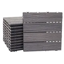 Mendler WPC Bodenfliese HWC-E19 antik-braun 30 x 30 cm 11 St.