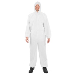 Metamorph Kostüm Weißer Schutzanzug, Einfacher weißer Anzug für Tatortreiniger und Kammerjäger weiß