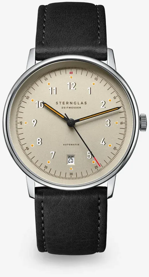 STERNGLAS - LUMATIK - silver - modena schwarz / 38 MM