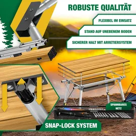 Kesser Campingtisch faltbar Holz-Optik Braun