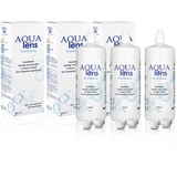 AQUA lens Kontaktlinsen Fluessigkeit 3x360ml - 1080ml + 3 Behälter - Premium All-in-One Kombilösung für weiche Kontaktlinsen mit HPMC