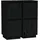 vidaXL Sideboards 2 Stk. Schwarz 31,5x34x75 cm Massivholz Kiefer