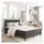 vidaXL Boxspringbett Dunkelgrau Stoff 180x200 cm