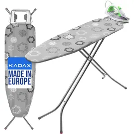 Kadax Klappbares Bügelbrett, 120x38cm Dampfbügelbrett mit Metallnetz - KADAX
