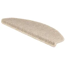 Floordirekt Stufenmatte Kalkutta Sisaloptik Beige 19 x 56 cm Halbrund