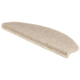 Floordirekt Stufenmatte Kalkutta Sisaloptik Beige 19 x 56 cm Halbrund