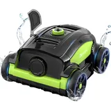 WINNY POOL CLEANER WY1103 Poolroboter, Poolsauger Kabellos mit Akku, 120 Min Laufzeit, Dual-Motor, LED-Anzeige, 180μm Präzisionsfilter, Automatisches Parken für Pools bis 120m2 (Schwarzgrün A)