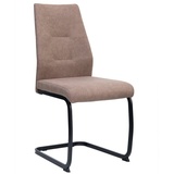 TRISENS Freischwinger Lorenzo (einzeln oder im 2er, 3er, 4er Set, 1 St), Schwingstuhl mit robustem Metallgestell in Lederoptik braun
