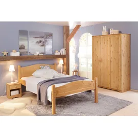 Home Affaire Massivholzbett HOME AFFAIRE "Bolton", beige (natur gebeizt, gewachst), B:98,5cm H:95cm L:208cm, Betten, Massivholzbett, aus massivem Kiefernholz, in unterschiedlichen Größen und Farben