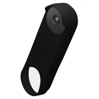 kwmobile Hülle kompatibel mit Google Nest Doorbell - Silikon Cover Case Schutzhülle für Video Türklingel Schwarz - Schwarz