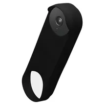 kwmobile Hülle kompatibel mit Google Nest Doorbell - Silikon Cover Case Schutzhülle für Video Türklingel Schwarz - Schwarz