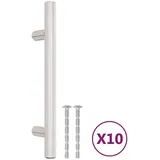 vidaXL Möbelgriffe 10 Stk. Silbern 96 mm Edelstahl