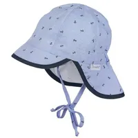 Sterntaler Schirmmütze Anker gestreift mit Nackenschutz in hellblau, Gr.39