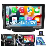 ESSGOO 9" 32G/64G Android 14 Für Hyundai i30 2012-2016 Carplay Navi BT Autoradio (Digitalradio (DAB), 4+64GB(optional), RDS, AM, FM, Carplay Android Auto Bluetooth EQ USB GPS Navi WIFI Touchscreen)