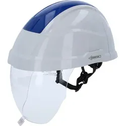 Arbeits-Schutzhelm mit Gesichtsschutz, blau - blau