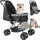 Vevor Hundebuggy 20 kg Tragkraft Schwarz