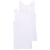 Tom Tailor Herren Tanktops mit Rippstruktur im 2er-Pack, weiß, Uni, Gr. XXL/8